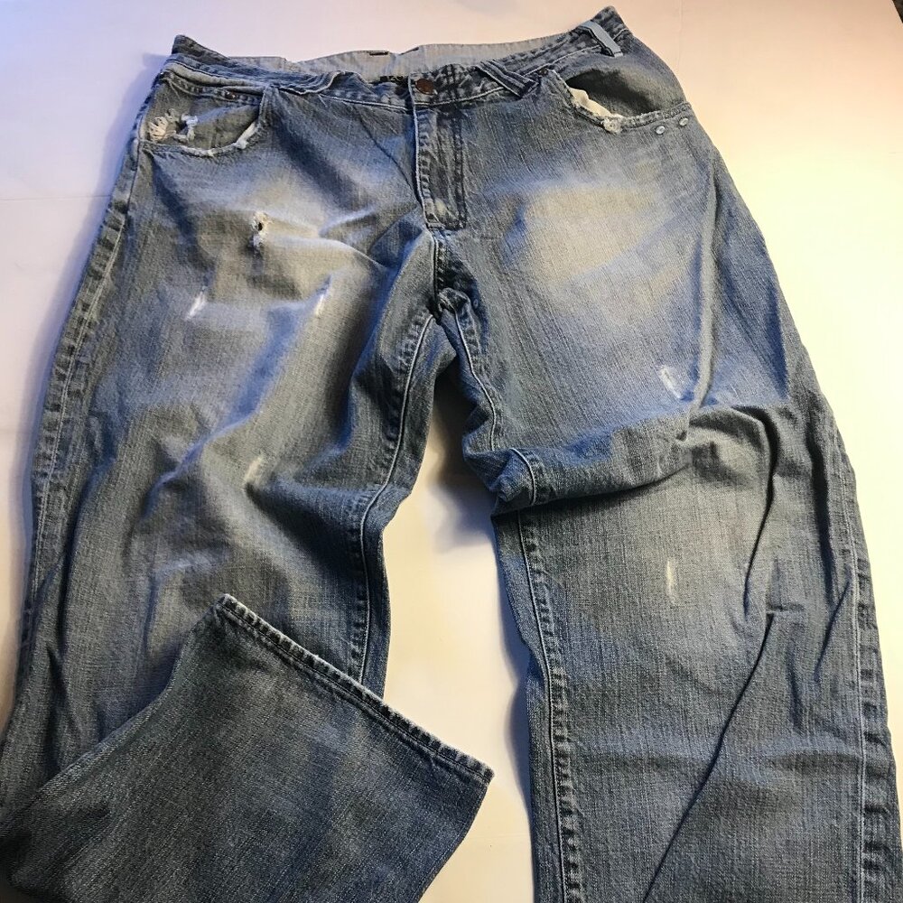 Jordan Classic Denim Flight Distressed Sport Cut Casual Blue Jeans